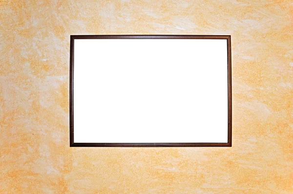 Пустая рамка на стене цвета — стоковое фото