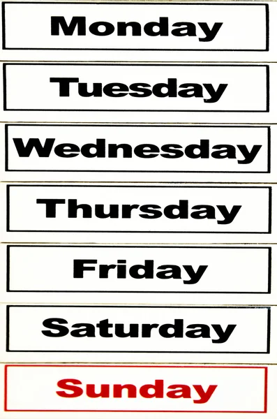 Days of the week — Stock Photo, Image