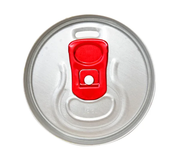 Topo de um abridor de lata vermelho — Fotografia de Stock