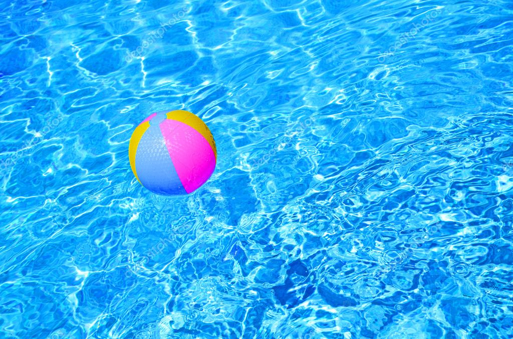 beach ball in pool