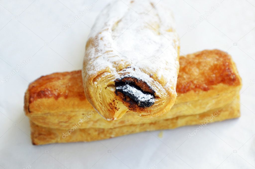 Neapolitan, typical Andalusian dessert pastry filled with chocolate