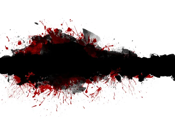 Rood en zwart gekleurde banner — Stockfoto