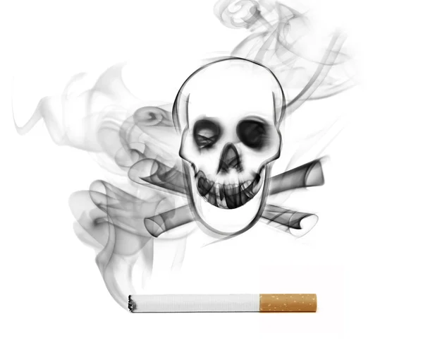 Smoke skull — Stock Photo, Image