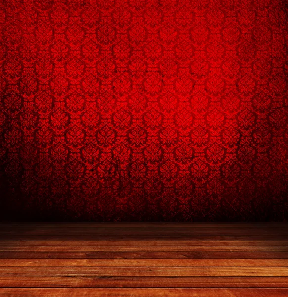 Tmavě červené vnitřní místnost — Stock fotografie