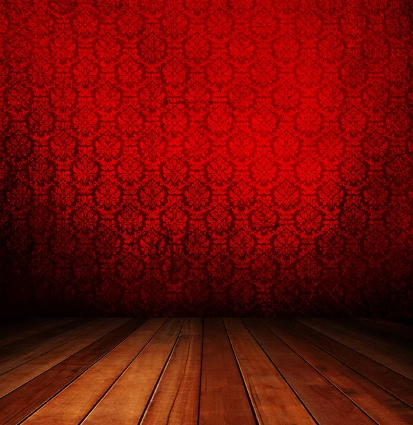 Quarto interior vermelho escuro — Fotografia de Stock