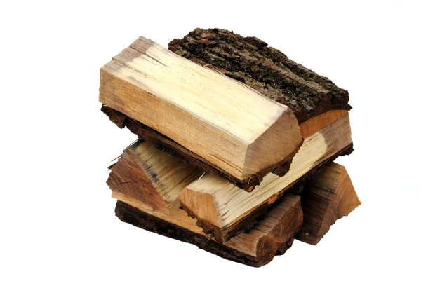 Pieces of wood isolated on white background — Stock Photo, Image