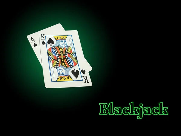 Blackjack néon — Fotografia de Stock