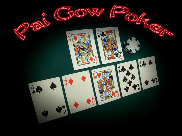 Pai Gow Poker Neon Stockbild
