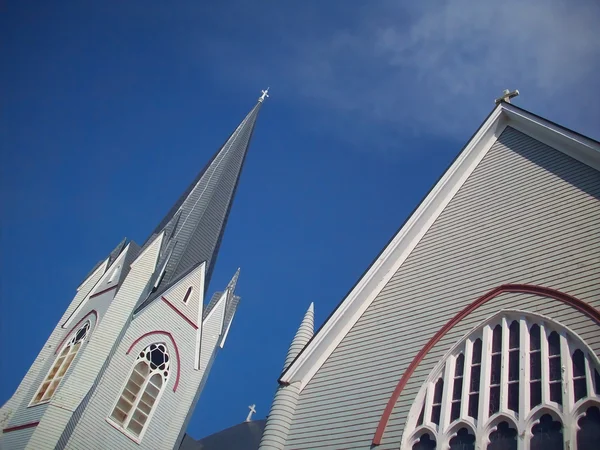 St Joseph's katolska kyrkan Spire - North Sydney Nova Scotia Royaltyfria Stockfoton