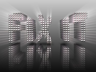 Words Fix It 3D Shiny Metal Letters clipart