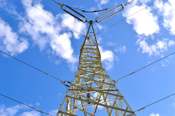 Pylon with high voltage wires — Stock Photo, Image