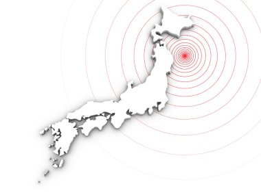 Japan earthquake disaster in 2011 clipart