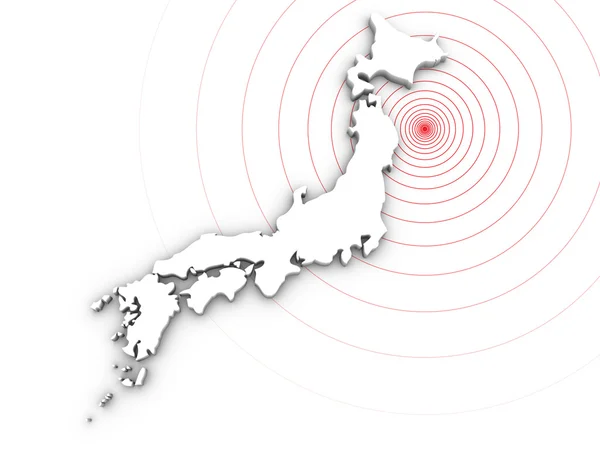 Japan aardbevingsramp in 2011 Stockafbeelding
