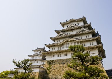 Osaka castle in Osaka city (Tenshu-kaku), Japan clipart