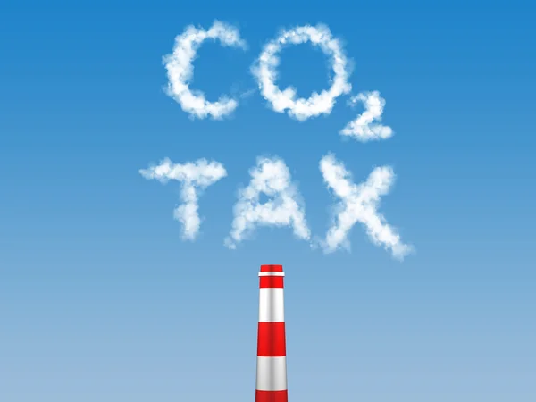 Налог на выбросы углерода — стоковое фото