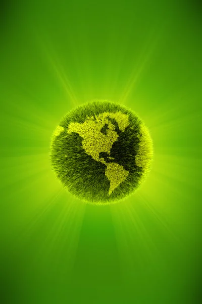Groene planeet, schone energieconcept Stockfoto