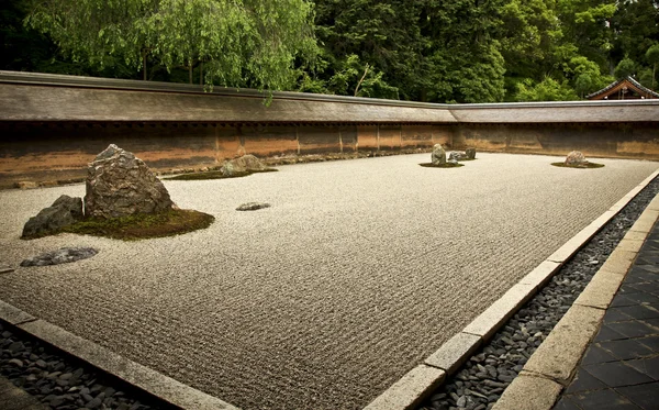 Сад Скелі Ryoanji - Кіото, Японія Стокова Картинка