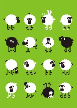 Sheep, good and different # 04 clipart