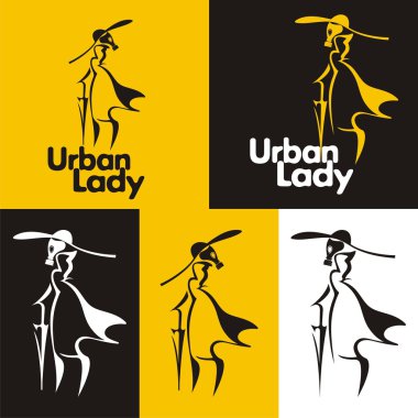 Urban lady # 02 clipart