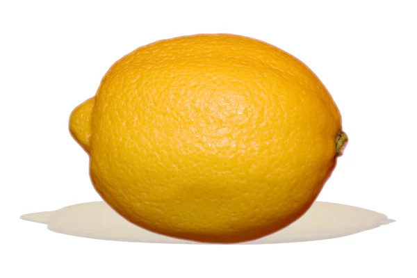 The yellow lemon on the white — Stock Photo, Image