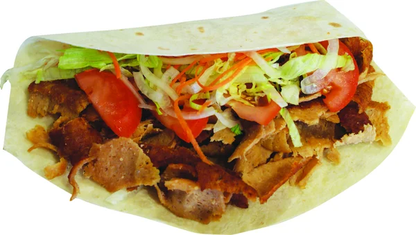 Kebab Fladenbrot — Zdjęcie stockowe