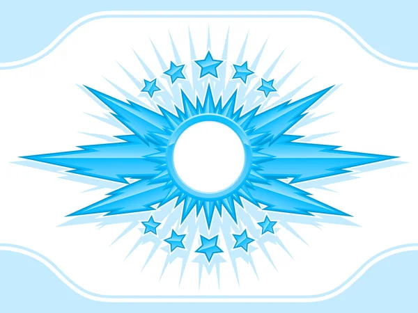 Блискучий герб з болтами і зірками — стоковий вектор