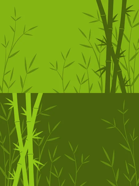 Green bamboo background — Stock Vector
