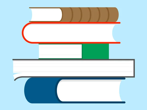 Пачка книг - образование — стоковый вектор