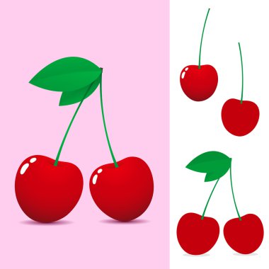 Cherry collection clipart