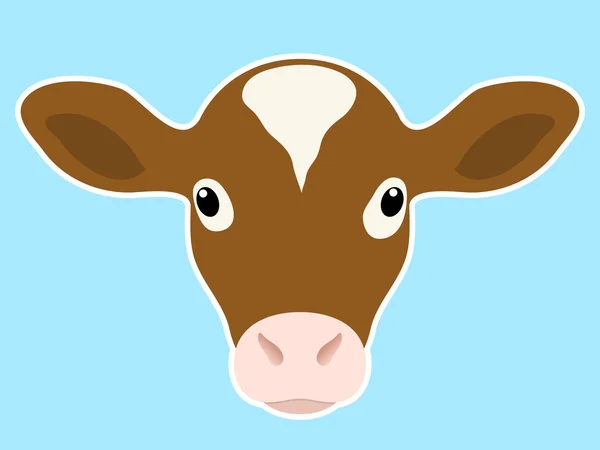 Carina la testa di vitello — Vettoriale Stock