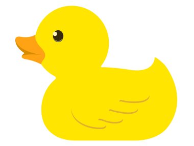 Isolated rubber duck clipart