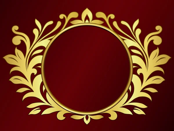 Corona ornamental con signo en blanco — Archivo Imágenes Vectoriales