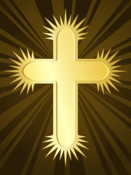 Stock vector Golden cross