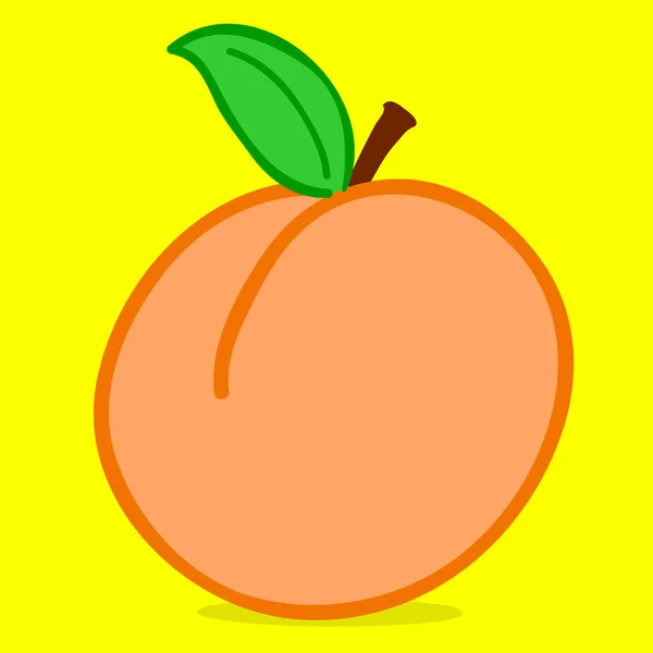 Peach doodle — Stock Vector