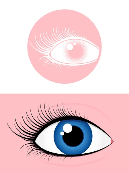 Weibliches Augenpiktogramm — Stockvektor