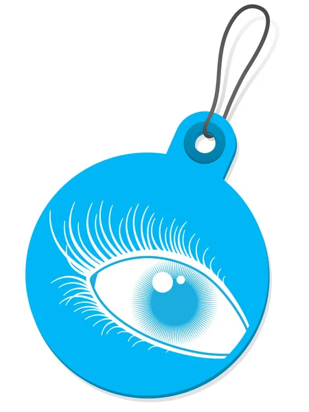 Etiqueta pictograma ocular — Archivo Imágenes Vectoriales