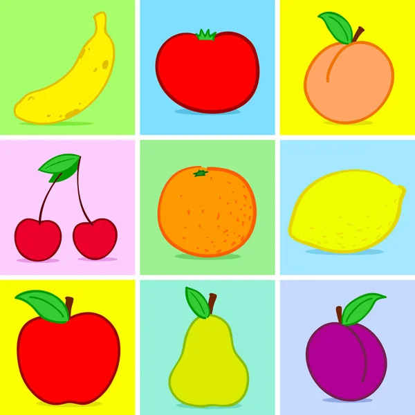 Fruits doodle — Stock Vector