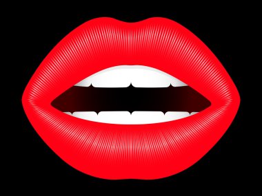 Red lips - female clipart
