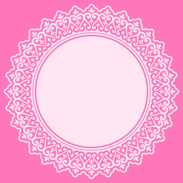 Elément design en dentelle rose — Image vectorielle