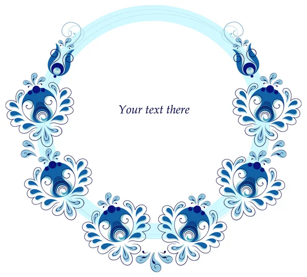Фон з декоративними синіми квітами — стоковий вектор
