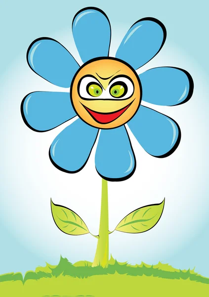Vector cuty funny flower — Stock Vector