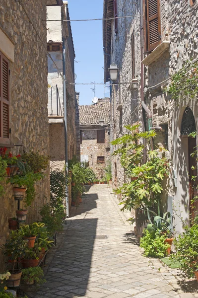 Lugnano w teverina (terni, umbria, Włochy) - stary ulicy — Zdjęcie stockowe