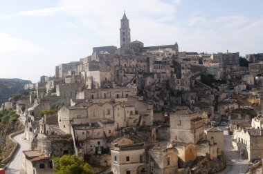 (basilicata, İtalya) - eski şehir (sassi Matera)