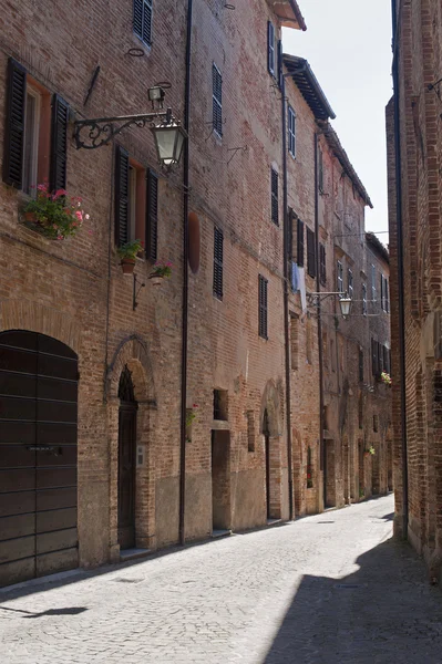Sarnano (macerata, pochody, Itálie) - staré ulice — Stock fotografie