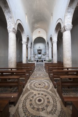 Lugnano in Teverina (Terni, Umbria, Italy) - Old church interior clipart