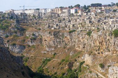 (basilicata, İtalya) - eski şehir (sassi Matera)