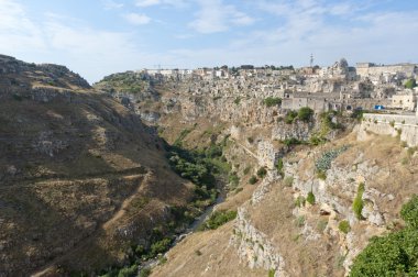 (basilicata, İtalya) - eski şehir (sassi Matera)