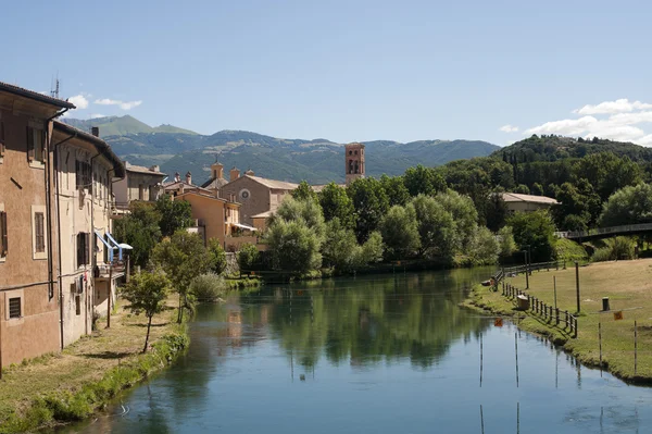 stock image Rieti (Lazio, Italy) - Buildings on the river