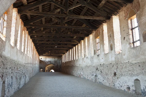 stock image Vigevano, covered street of the castle