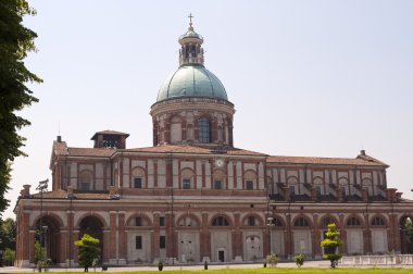 Sanctuary of Caravaggio (Bergamo, Lombardy, Italy), church and p clipart